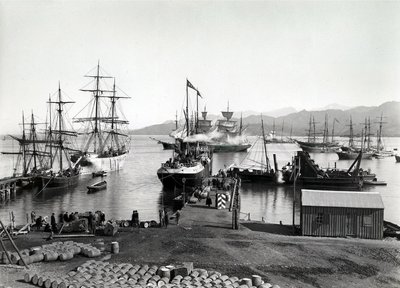 Shipping on the Neva, St. Petersburg, c.1880 by Russian Photographer